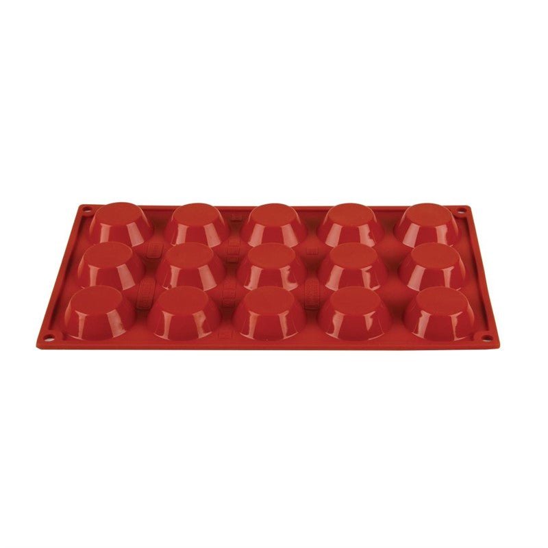 Bakvorm 15 taartjes - Ø50x15mm - Rood - Van Erkel Winkelmaterialen