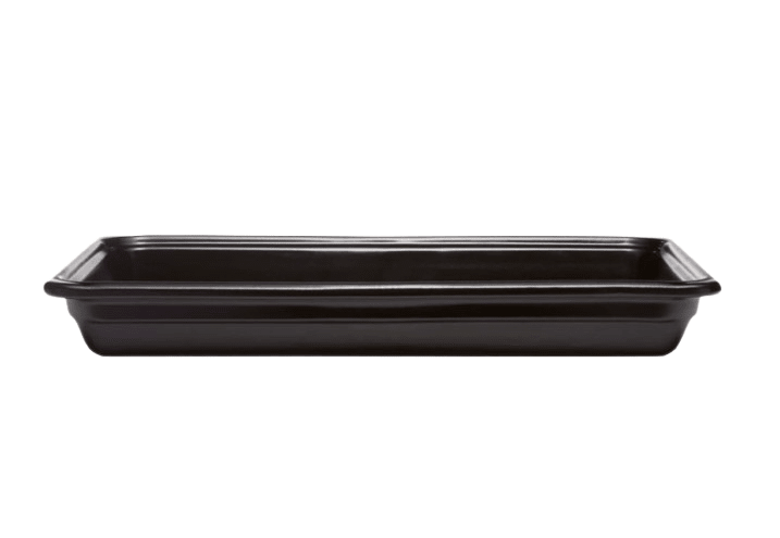 Emile Henry aardewerk schaal - 530x325x65mm (GN1/1) - Zwart - Van Erkel Winkelmaterialen