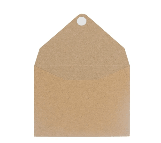 Enveloppen kraft bruin - 100x80mm + klep - Bruin - Van Erkel Winkelmaterialen