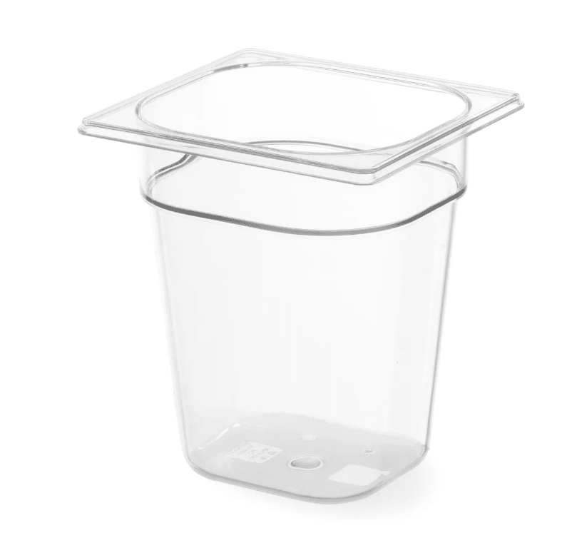 Gastronorm bak Polycarbonaat - GN1/6 176x162mm - 65mm - Van Erkel Winkelmaterialen