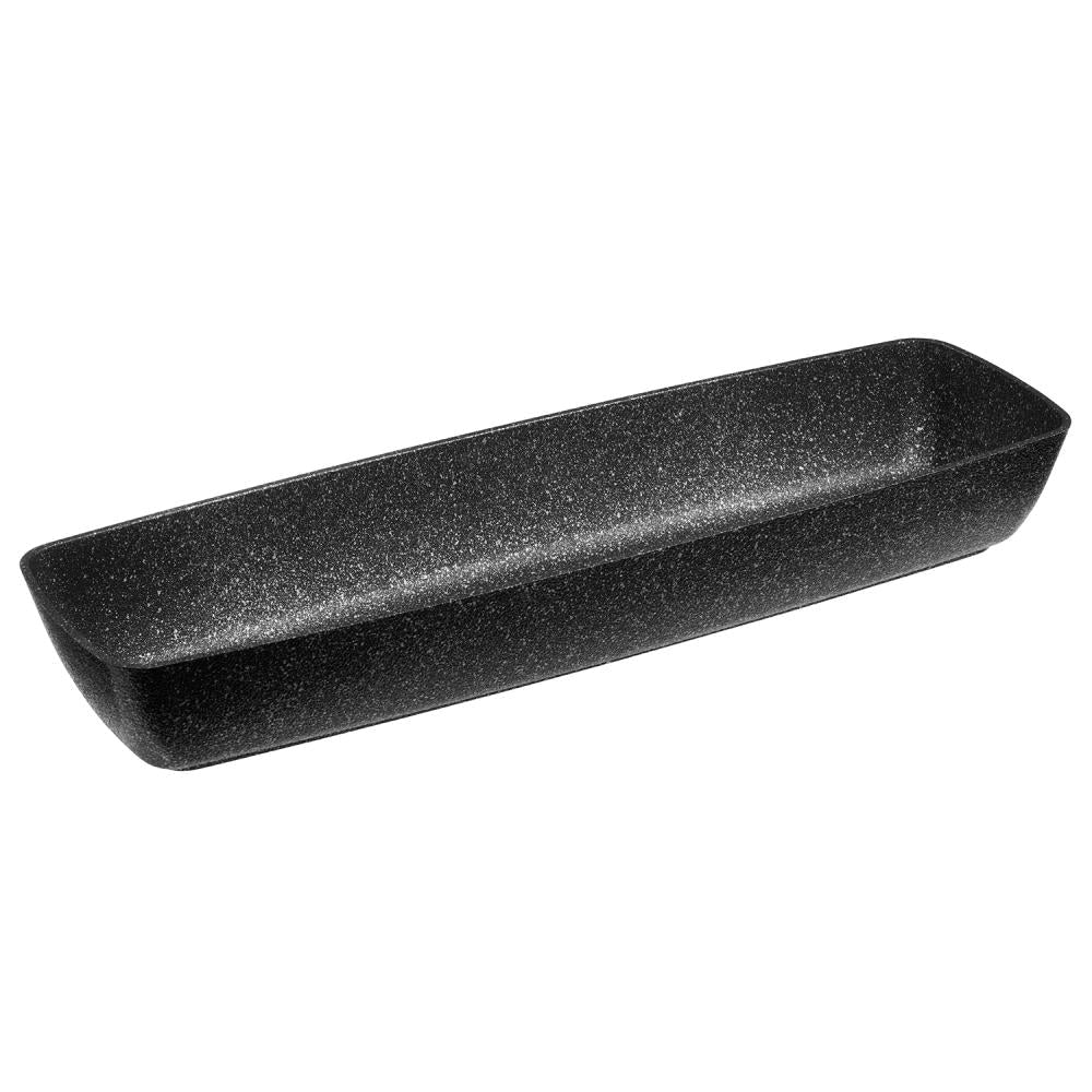 GN schaal 'Frostfire' - 530x162x75mm (GN2/4) - Zwart granietlook - Van Erkel Winkelmaterialen
