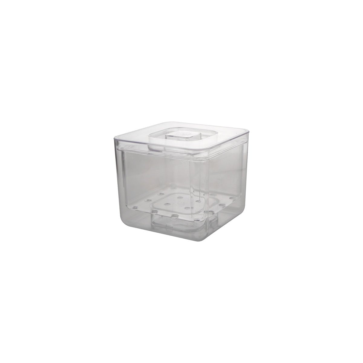 Ijsblokjesemmer met opvangbak - 190x190x165mm - Transparant - Van Erkel Winkelmaterialen