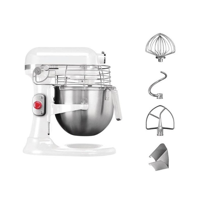 Kitchenaid Professionele mixer (6,9L) - 417x371x287mm - Wit - Van Erkel Winkelmaterialen