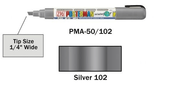 Krijtstift Posterman (PMA-50) - 2-6mm - Krijtstift (watervast) - Van Erkel Winkelmaterialen
