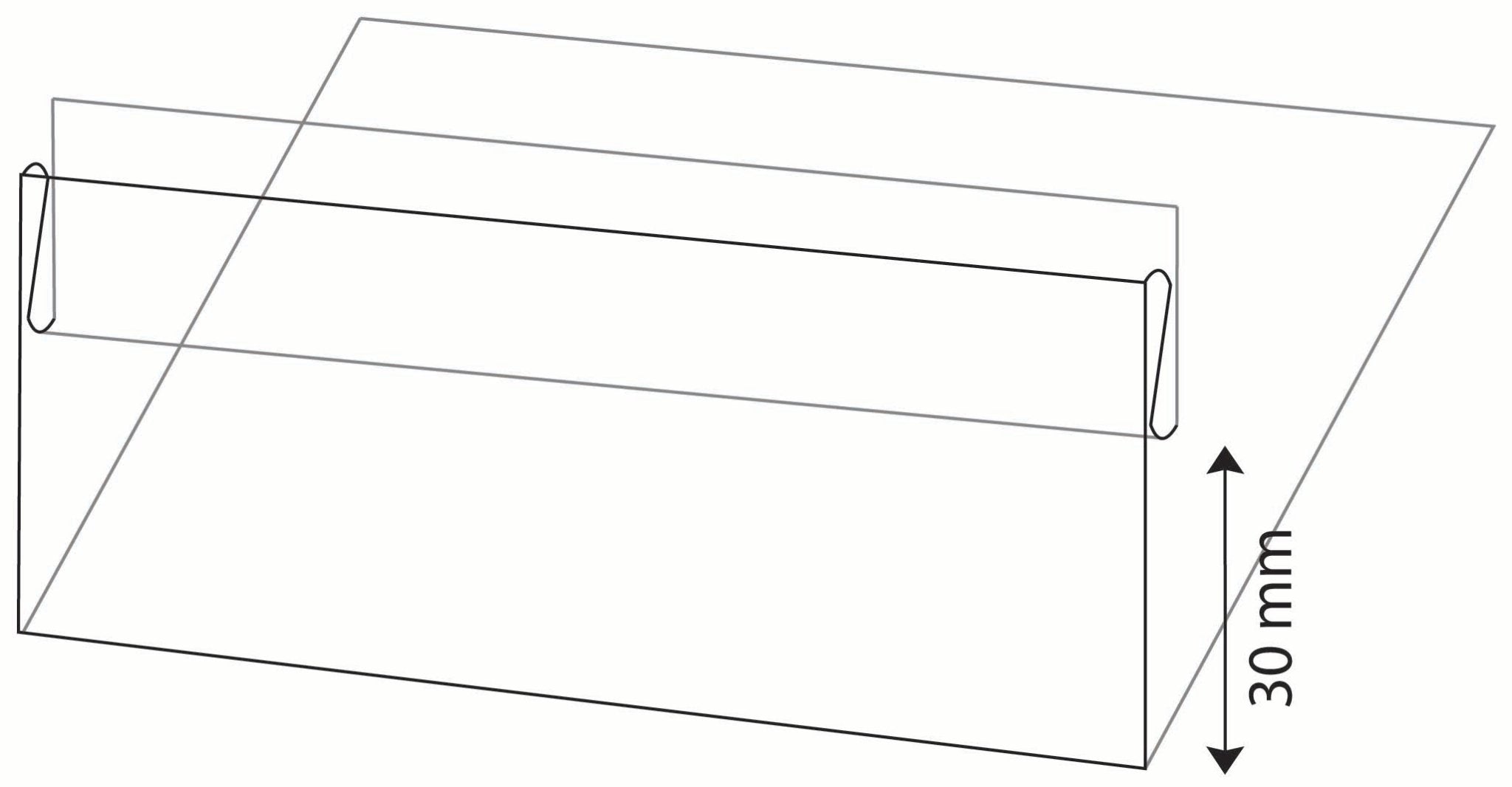 *L-standaard recht PVC - 50mm - Transparant - Van Erkel Winkelmaterialen