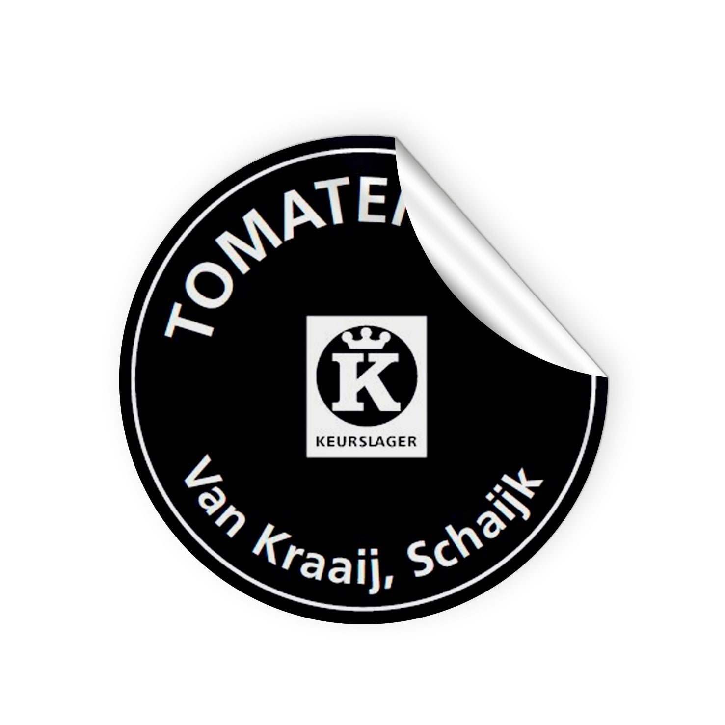 Maatwerk sticker rond (folie) - Ø50mm - 5 rollen (5.000st) - Van Erkel Winkelmaterialen