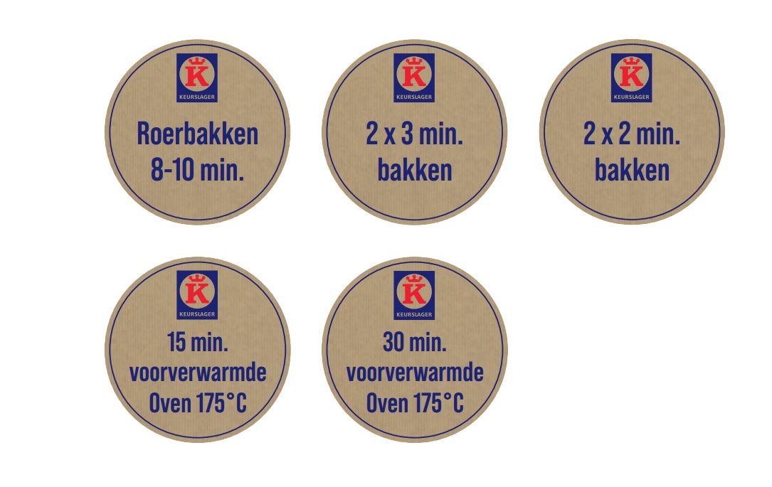 Maatwerk sticker rond (folie) - Ø50mm - 5 rollen (5.000st) - Van Erkel Winkelmaterialen