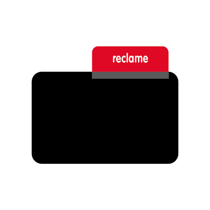 Opzetstukje ProtopS, 'reclame' (10st) - 45x23mm - Rood - Van Erkel Winkelmaterialen
