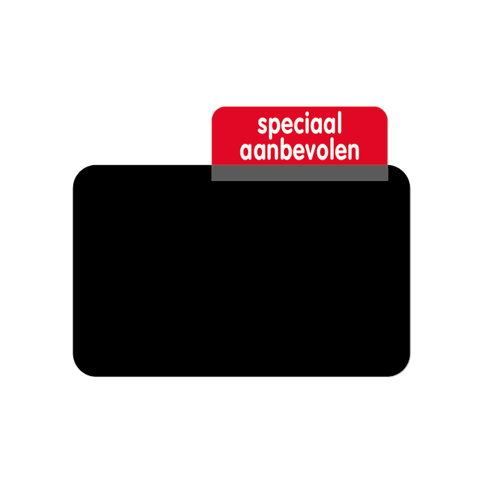 Opzetstukje ProtopS, 'speciaal aanbevolen' (10st) - 45x23mm - Rood - Van Erkel Winkelmaterialen