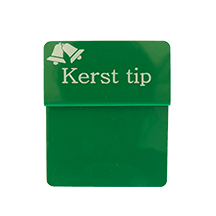 Opzetstukjes 'Kerst tip' (10st) - 54x30mm - Groen - Van Erkel Winkelmaterialen