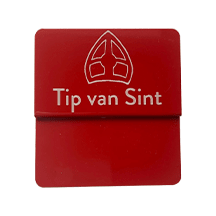 Opzetstukjes 'Tip van Sint' (10st) - 54x30mm - Rood - Van Erkel Winkelmaterialen