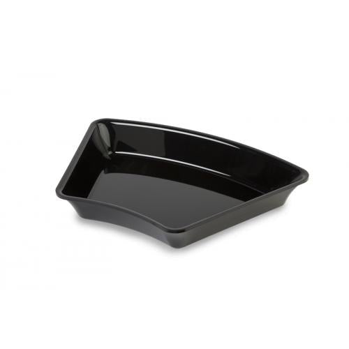 Plexi schaal hoek 45° - 265x50mm - Zwart - Van Erkel Winkelmaterialen
