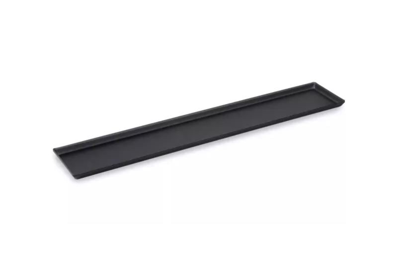 Plexi schaal MAT 'Edged' - 600x150x15mm - Zwart - Van Erkel Winkelmaterialen