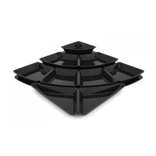 Plexi schalenset blok (9-delig) - 800x800x50mm - Zwart - Van Erkel Winkelmaterialen