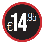 Prijs sticker '€14,95' - Ø30mm - Zwart - Van Erkel Winkelmaterialen
