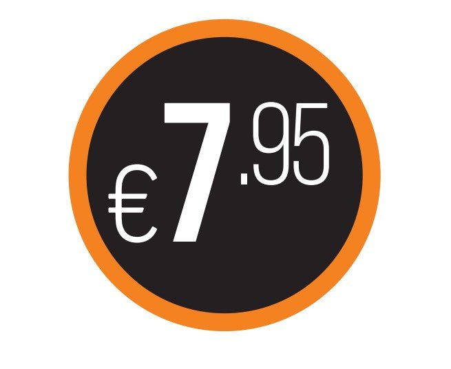 Prijs sticker '€7,95' - Ø30mm - Van Erkel Winkelmaterialen