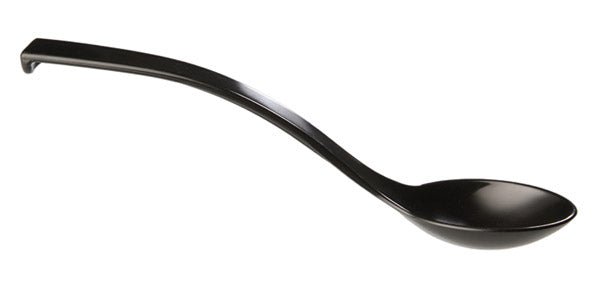 Saladelepel met randje (6st) - 235mm - Zwart - Van Erkel Winkelmaterialen