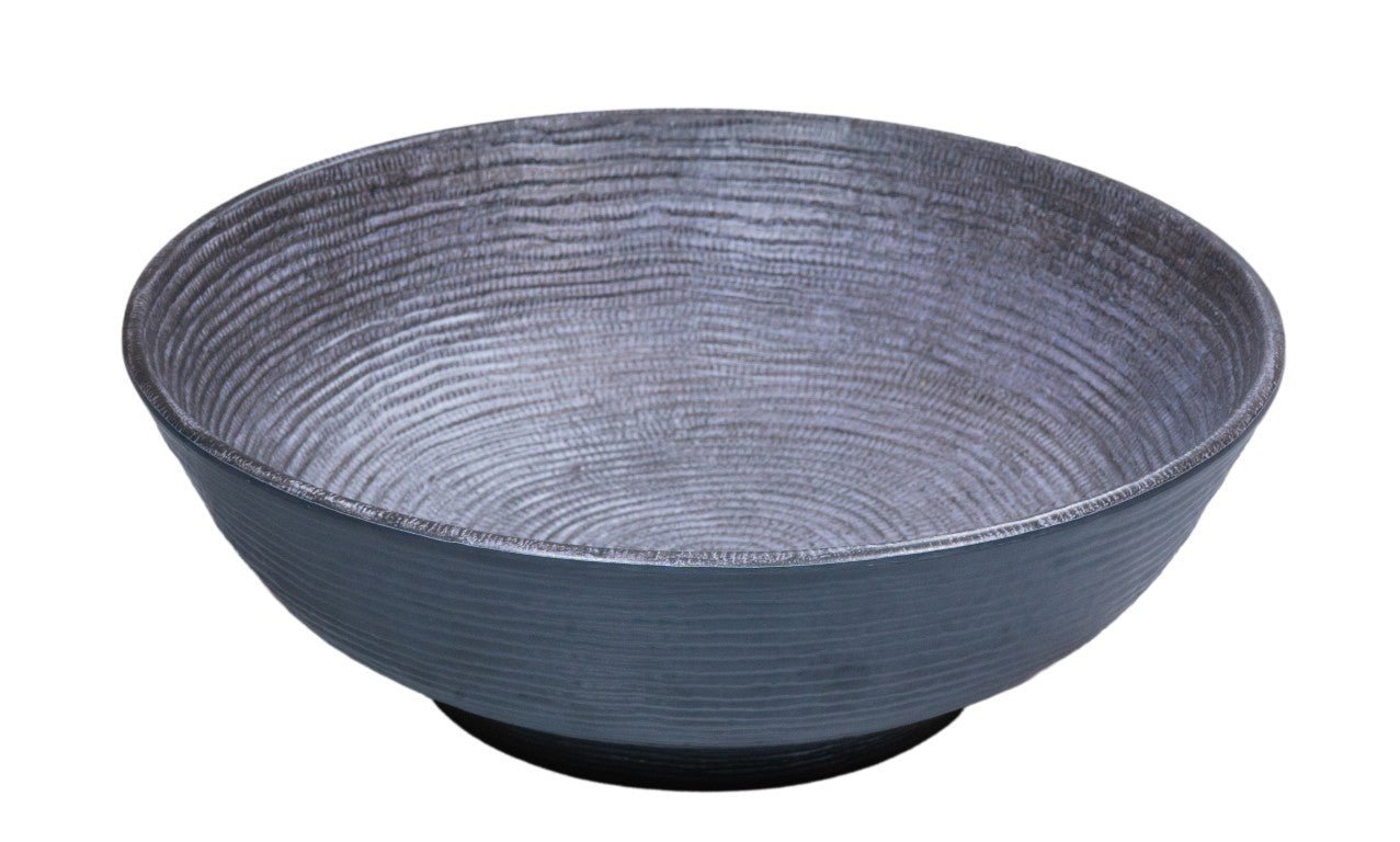 Schaal met ribbels Ø300mm - Ø300x100mm - Grijs - Van Erkel Winkelmaterialen