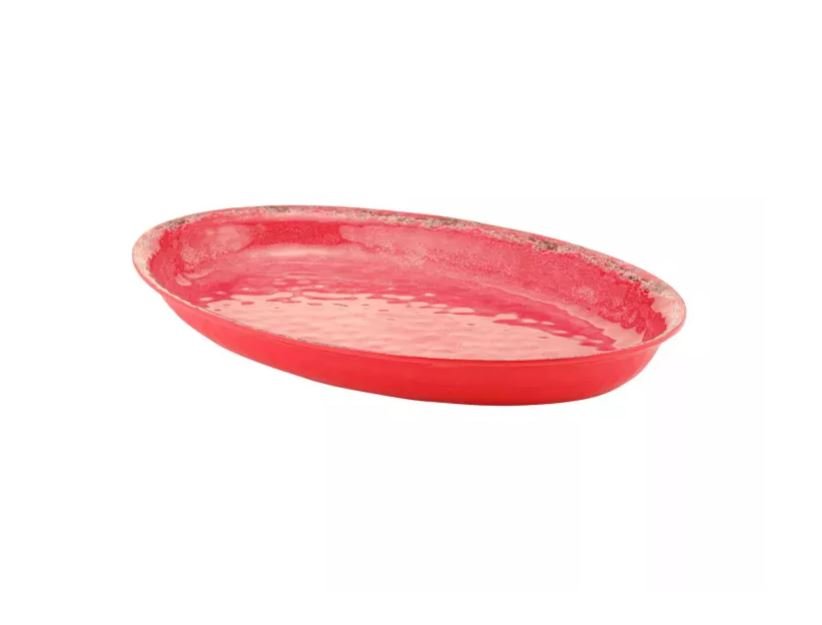 Schaal ovaal Casablanca - 420x280x40mm - Rood - Van Erkel Winkelmaterialen