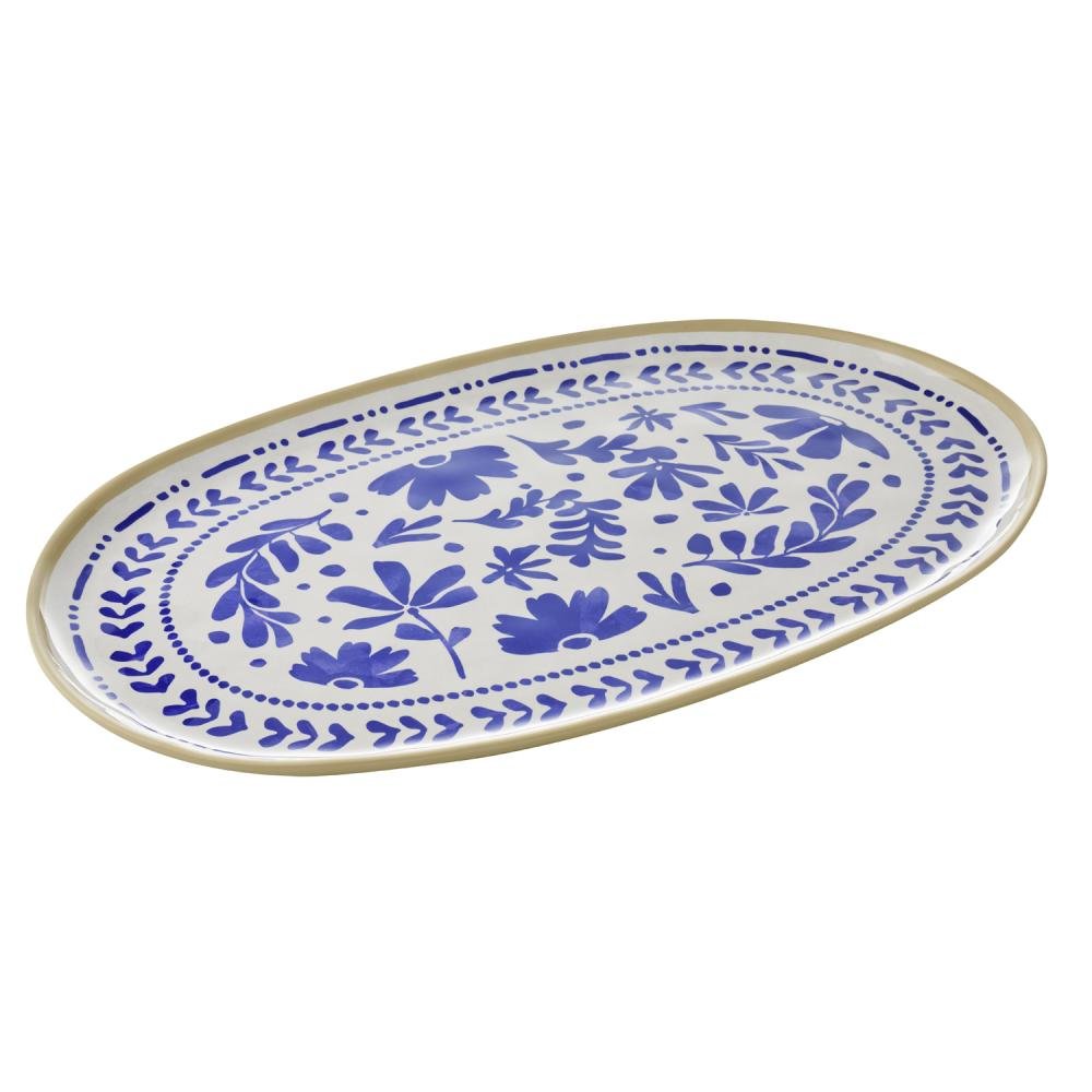 Schaal ovaal 'Floryn' - 530x325x25mm (GN1/1) - Blauw - Van Erkel Winkelmaterialen