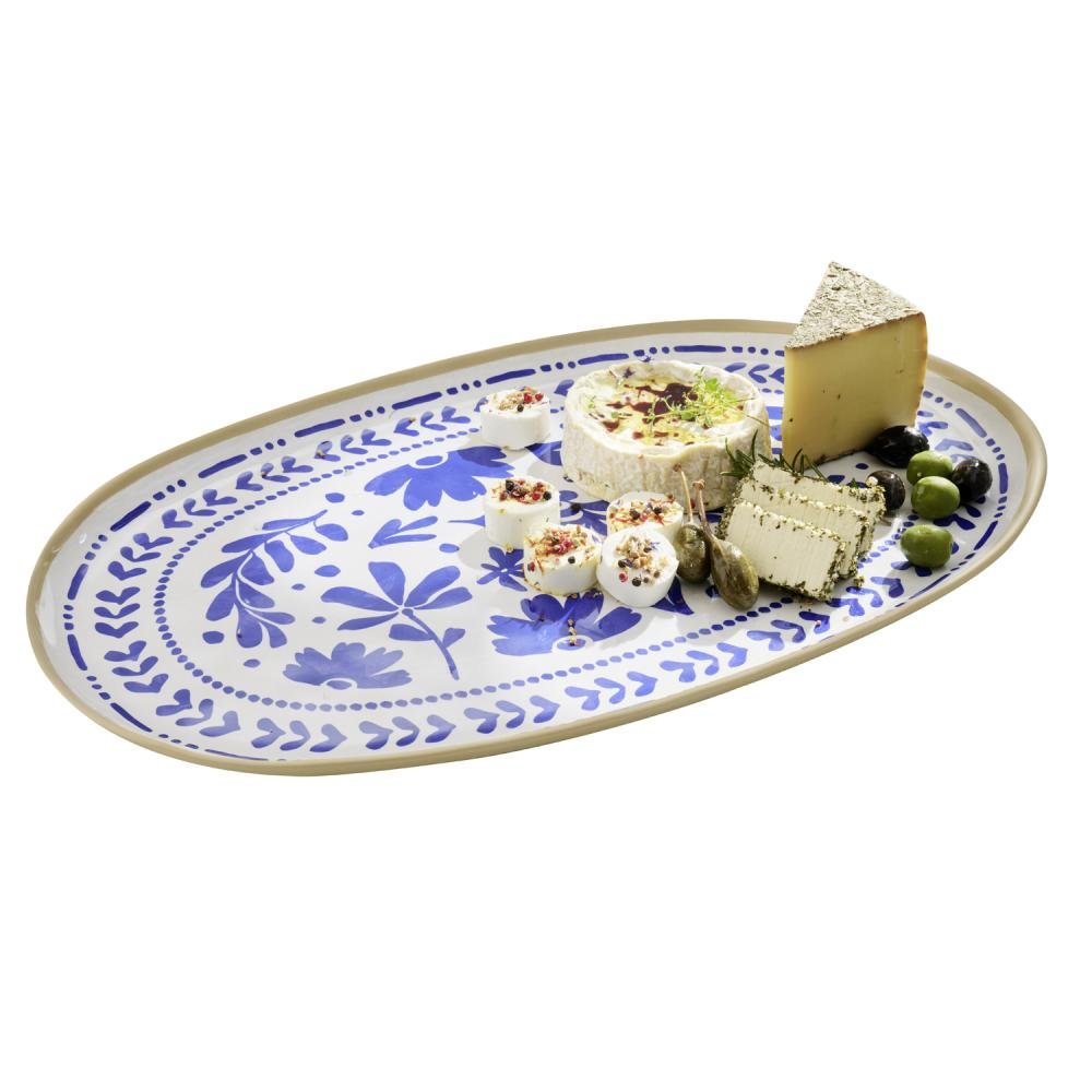 Schaal ovaal 'Floryn' - 325x265x25mm (GN1/2) - Blauw - Van Erkel Winkelmaterialen
