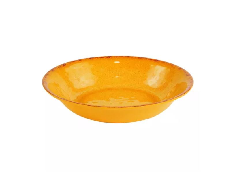 Schaal rond Casablanca - Ø350x70mm - Geel - Van Erkel Winkelmaterialen