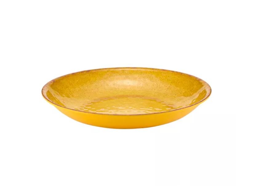 Schaal rond Casablanca - Ø420x70mm - Geel - Van Erkel Winkelmaterialen