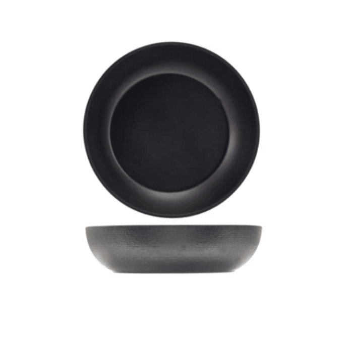 Schaal rond 'Genware' 2.6L - Ø280x75mm - Zwart - Van Erkel Winkelmaterialen