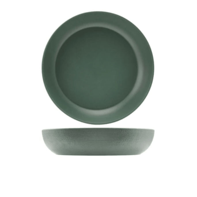 Schaal rond 'Genware' 5.3L - Ø350x75mm - Groen - Van Erkel Winkelmaterialen