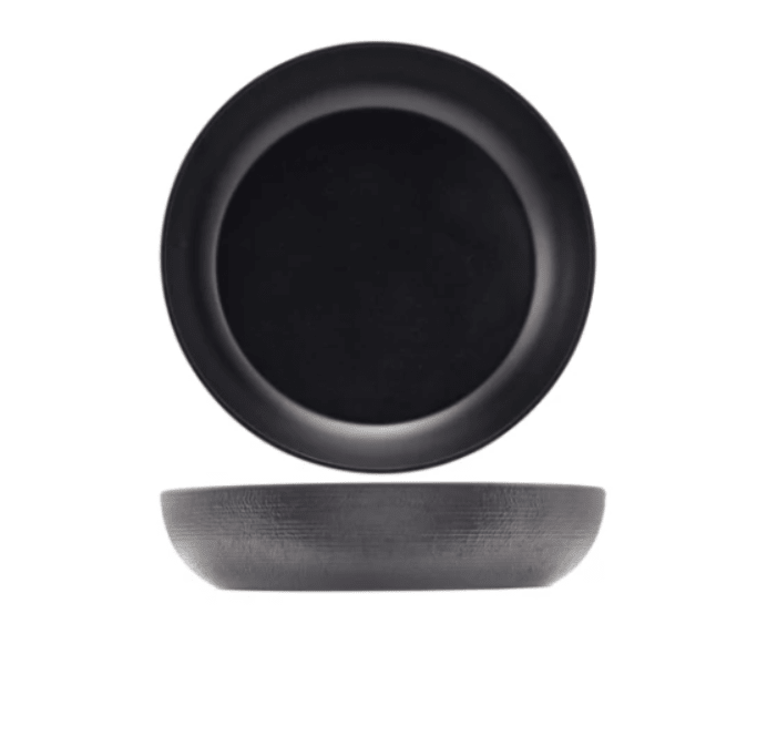 Schaal rond 'Genware' 5.3L - Ø350x75mm - Zwart - Van Erkel Winkelmaterialen