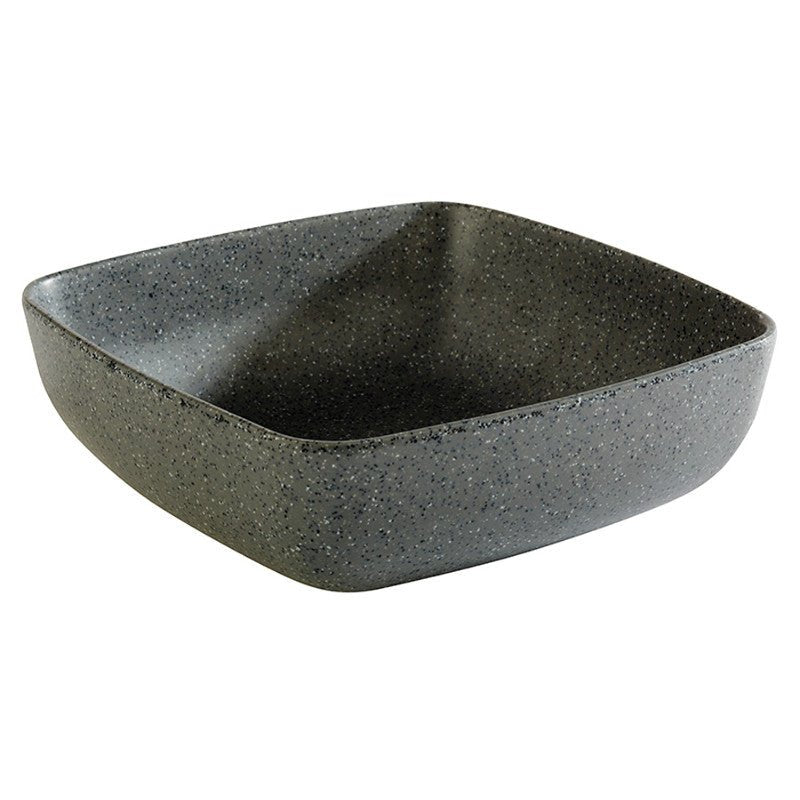 Schaal vierkant granietlook - 165x165x55mm - Grijs - Van Erkel Winkelmaterialen