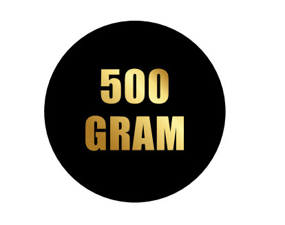 Sticker '500 gram' - Van Erkel Winkelmaterialen
