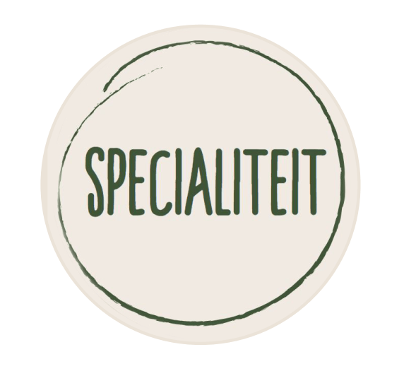 Sticker beige 'Specialiteit' - Ø30mm - Beige - Van Erkel Winkelmaterialen