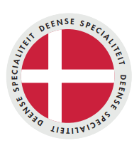 Sticker 'Denemarken' - Ø30mm - Van Erkel Winkelmaterialen