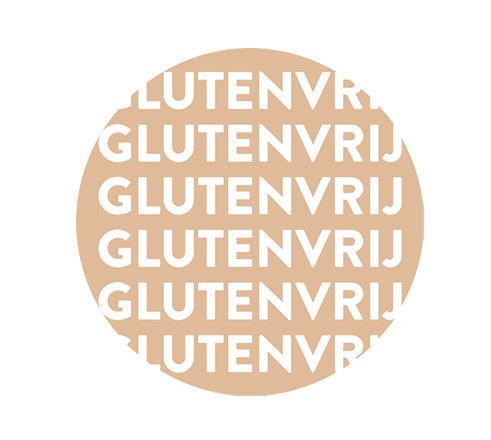 Sticker 'Glutenvrij' - Ø28mm - Beige - Van Erkel Winkelmaterialen