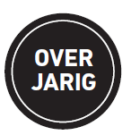 Sticker 'Overjarig' - Ø30mm - Van Erkel Winkelmaterialen