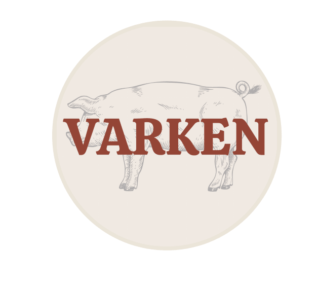 Sticker 'Varken' - Ø30mm - Beige - Van Erkel Winkelmaterialen