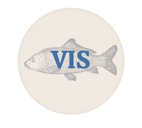Sticker 'Vis' - Ø30mm - Beige - Van Erkel Winkelmaterialen