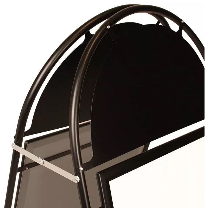Stoepbord met rond topbord - 841x594mm (A1) - Zwart - Van Erkel Winkelmaterialen