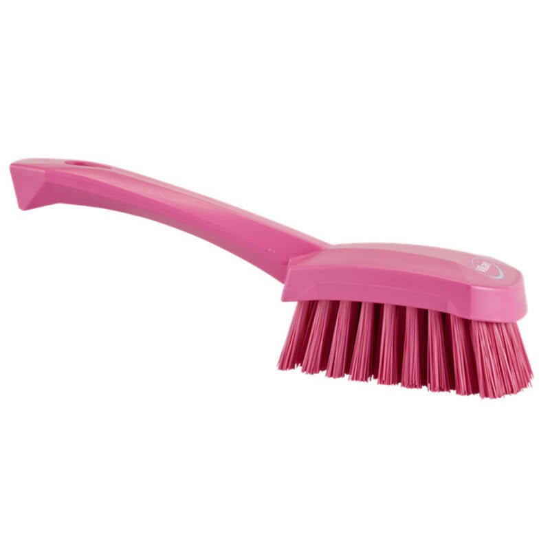Vikan afwasborstel groot hard - 270x70x85mm - Roze - Van Erkel Winkelmaterialen
