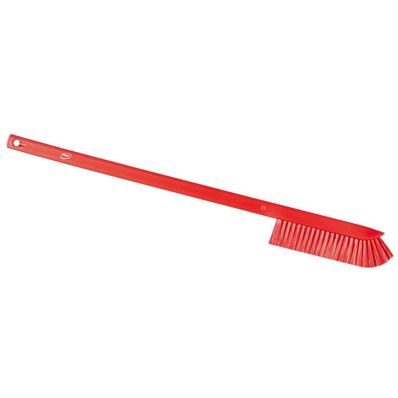 Vikan precisieborstel (lange steel) - 600x60x15mm - Rood - Van Erkel Winkelmaterialen