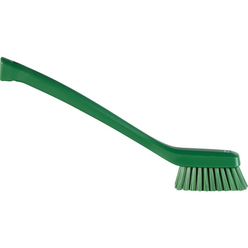 Vikan smalle borstel (lange steel) - 420x46x110mm - Groen - Van Erkel Winkelmaterialen