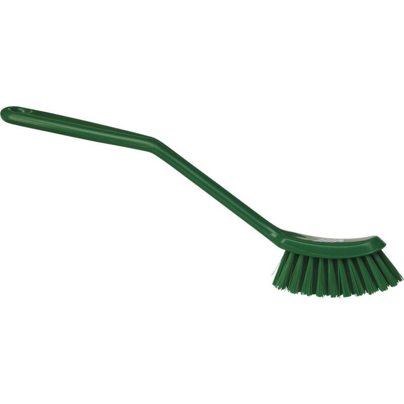 Vikan vaatwasborstel smal - 290x25x65mm - Groen - Van Erkel Winkelmaterialen