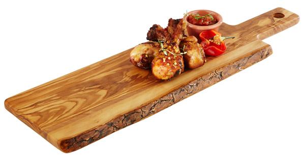 Olijfhouten plank, 350x205x15mm