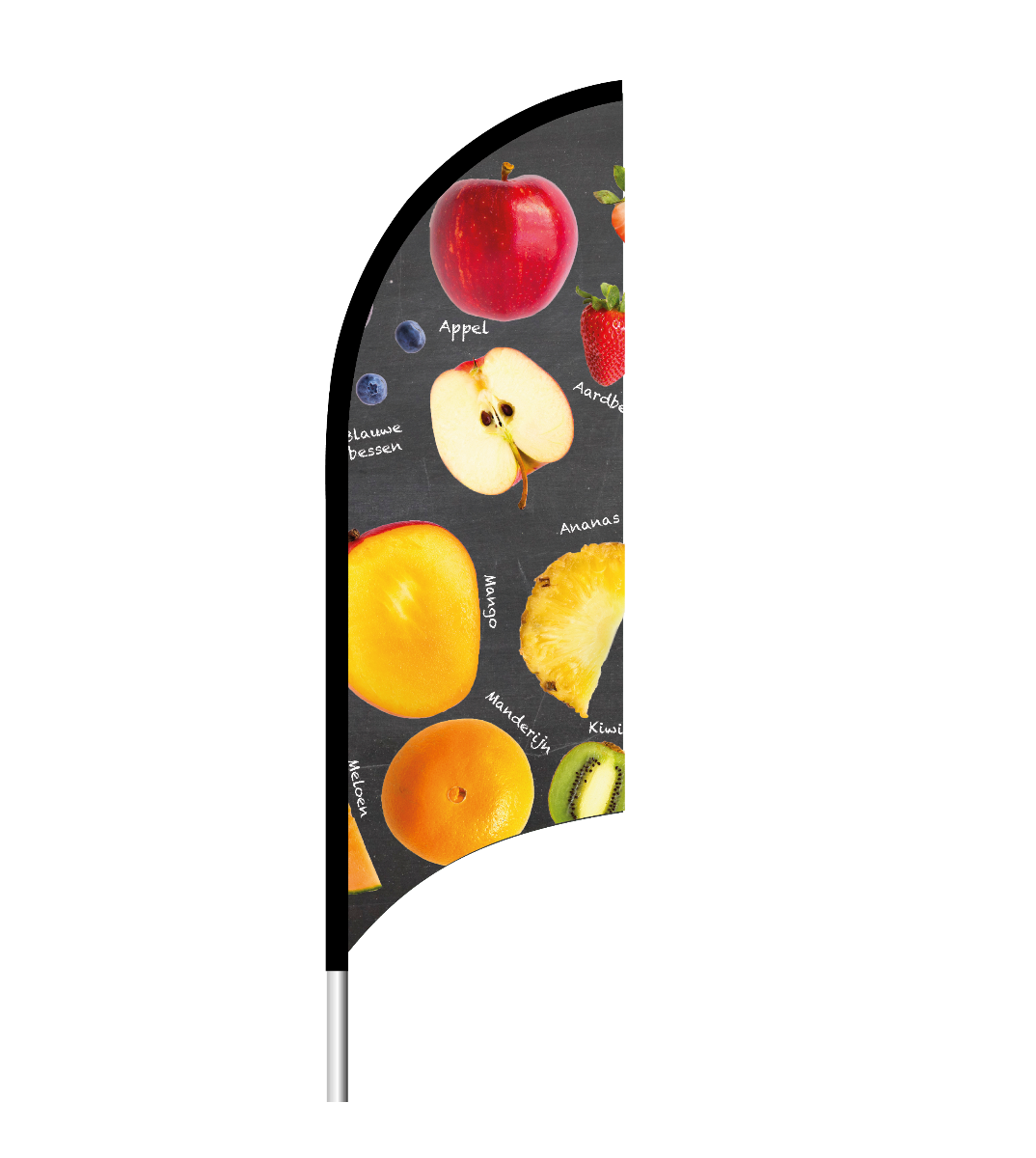 Beachflag "Fruit krijt"