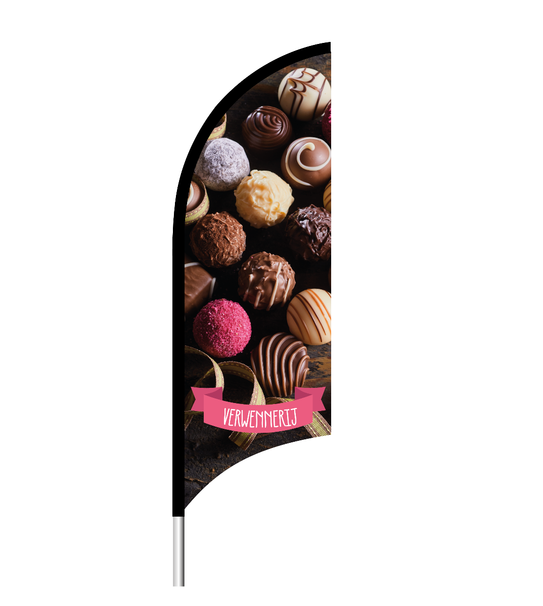 Beachflag "Bonbon verwennerij"
