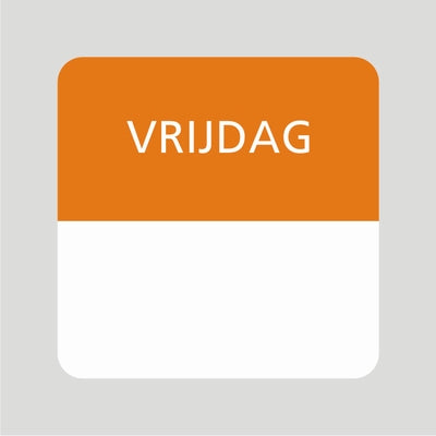 Sticker daglabel vrijdag