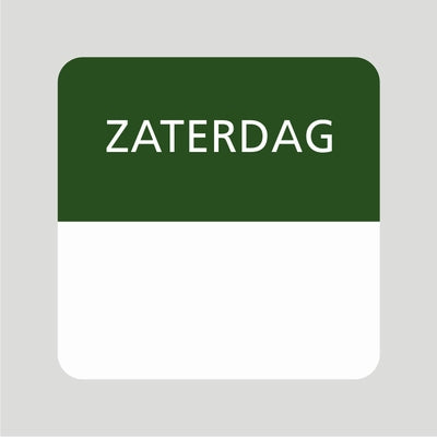 Sticker daglabel zaterdag