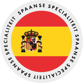 Ronde landen sticker Ø28mm "Spanje" op rol (1000st)