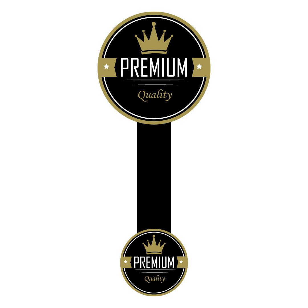 Sluitstickers op de rol (500st) Ø50mm en 126mm lang, "Premium Quality".